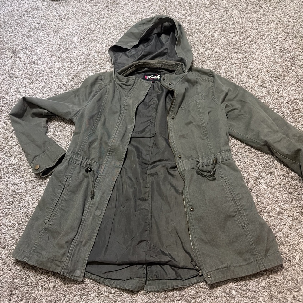 Ambiance Olive Hooded Jacket